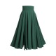 Green  Solid Vintage Skirt