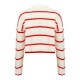 Red & White  Stripe Knitted Cardigan