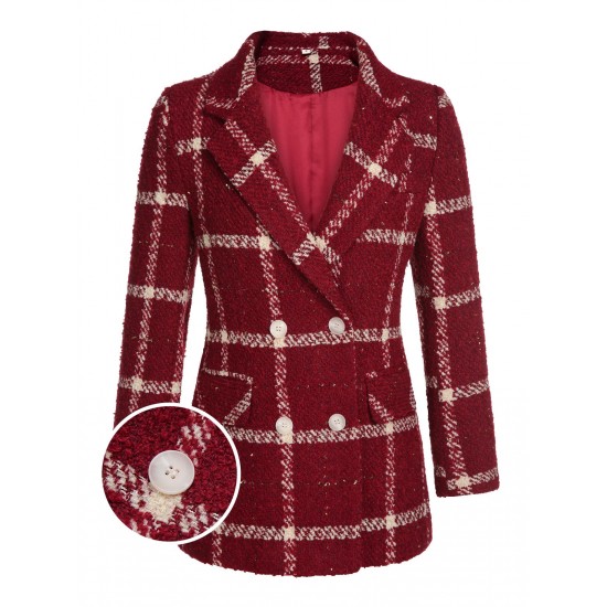 Red  Christmas Scottish Plaid Jacket