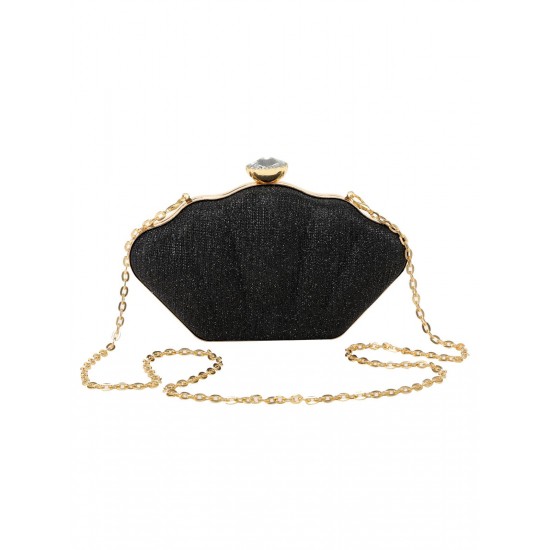 Solid Color Crown Chain Box Bag