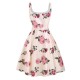 Pink  Rose Floral Swing Dress