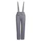 Gray  Plaids Suspender Pants