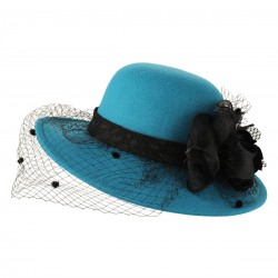  Flower Net Round Top Hat